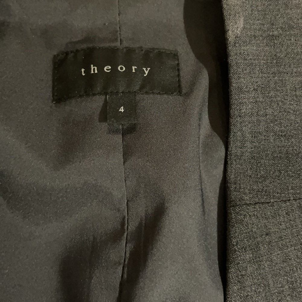 Theory Open Blazer Gray Size 4 - image 3